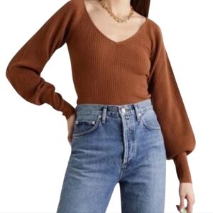Reformation Hart 100% Cashmere Sweater - Women's Size S - Cropped Sustainable
